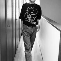 Vintage Flower Black Tee - Thumbnail 1