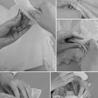 Lace Bow Finger Veil Retro Style - Thumbnail 5