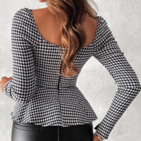 Temperament Women'S Long Sleeved Shirt Top - Thumbnail 1