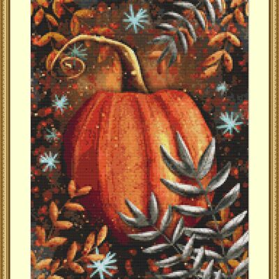 Pumpkin cross stitch pattern - Thumbnail 4