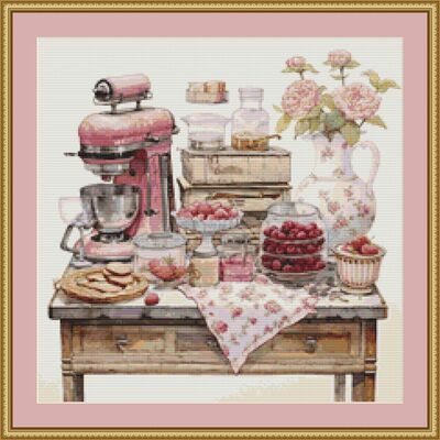 Love of baking cross stitch pattern - Thumbnail 4
