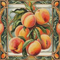 Peaches Cross Stitch Pattern - Thumbnail 1