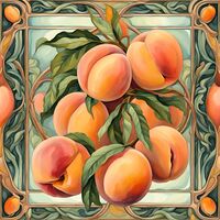 Peaches Cross Stitch Pattern - Thumbnail 2