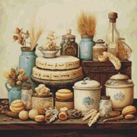 Kitchen Utensils Cross Stitch Pattern - Thumbnail 1