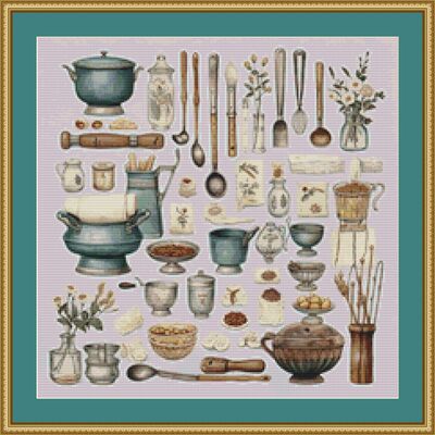 Kitchen sampler cross stitch pattern - Thumbnail 3