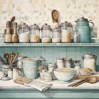 Kitchen Cabinet Cross Stitch Pattern - Thumbnail 2