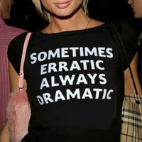 SOMETIMES ERRATIC ALWAYS DRAMATIC BABY TEE - Thumbnail 1