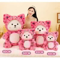 Undercover Teddy Bear In Cat Plush Toy - Thumbnail 2