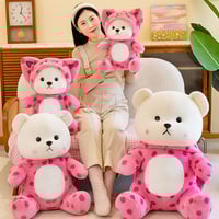 Undercover Teddy Bear In Cat Plush Toy - Thumbnail 6