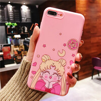 Cute Pink Sailor Moon Phone Case For iPhone With Strap (iPhone11-iPhone15) - Thumbnail 1