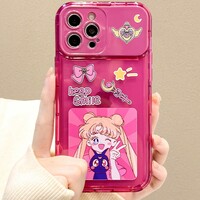 Fuchsia Sailor Moon Phone Case For iPhone With Bracelet (iPhone11-iPhone15) - Thumbnail 4
