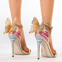 Sexy Butterfly Hight Heeled Sandals - Thumbnail 3
