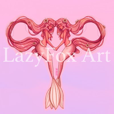 Endometriosis mermaids charity sticker