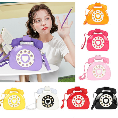 New creative sweet girl funny digital simulation phone messenger bag