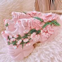 New sequin embroidered peony sneakers and casual shoes - Thumbnail 5