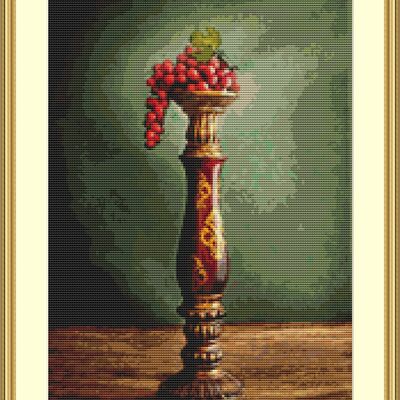 Grapes cross stitch pattern