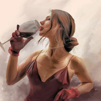 Glass Of Wine Cross Stitch Pattern - Thumbnail 2