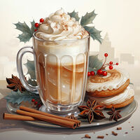Festive Coffee Cross Stitch Pattern - Thumbnail 2