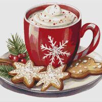 Festive Cocoa Cross Stitch Pattern - Thumbnail 1