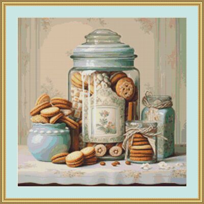 Cookie jar cross stitch pattern