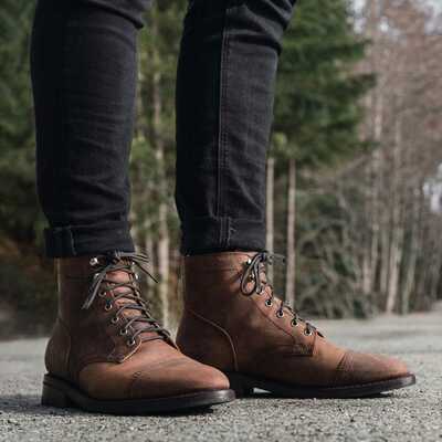 Ankle High Men's Vintage Brown Handmade Lace Up Boot