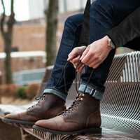 Ankle High Men's Vintage Brown Handmade Lace Up Boot - Thumbnail 3