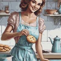 Cookie Baking Cross Stitch Pattern - Thumbnail 1