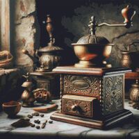 Coffee Grinder Cross Stitch Pattern - Thumbnail 1