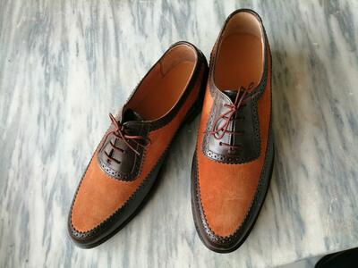 handmade Leather Suede Tan Brown Shoes, Men's New Fashion Slip On Loafer laceup shoes