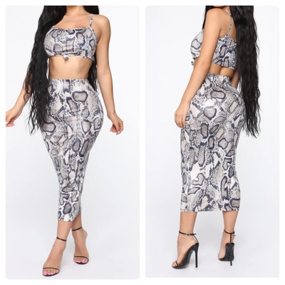 Animal print Skirt Set-TD