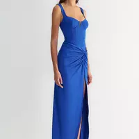Split Prom Night Dress,Blue Sexy Evening Dress,Special Prom Dress - Thumbnail 1