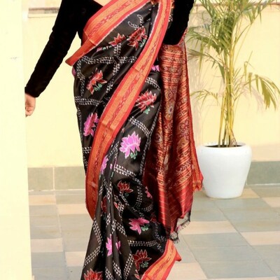  sambalpuri silk pata  saree wedding and festival  party wear silk saree 