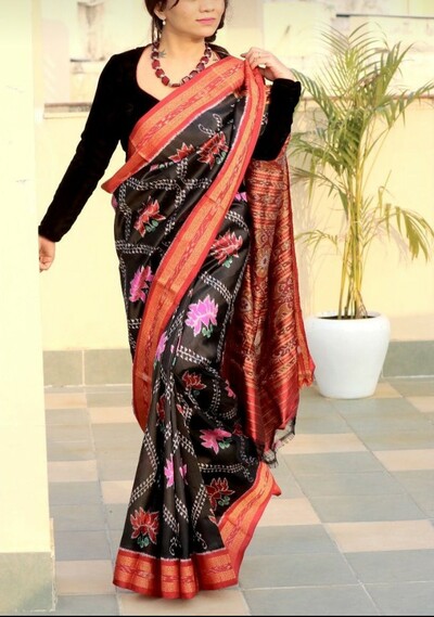  Sambalpuri silk pata  Saree wedding and festival  party wear silk Saree 