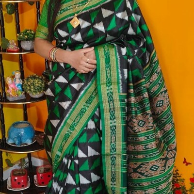 Sambalpuri silk pata  saree wedding and festival  party wear silk saree 