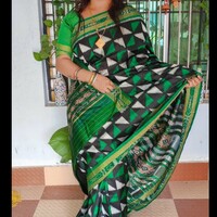Sambalpuri silk pata  Saree wedding and festival  party wear silk Saree  - Thumbnail 1