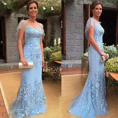 Strapless mother of bride/ groom dresses for women mermaid sleeveless wedding party dresses with lace summer new robe de soirée