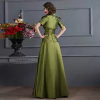 Simple Strapless Mother of Bride/Groom Dresses for Womem A Line Summer Short Sleeveless Wedding Party Dresses Robe De Soirée - Thumbnail 1