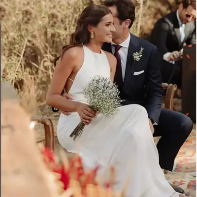Simple backless wedding dresses halter neck sexy spaghetti straps ball gowns woman's formal beach party robe de mariée
