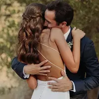 Simple Backless Wedding Dresses Halter Neck Sexy Spaghetti Straps Ball Gowns Woman's Formal Beach Party Robe De Mariée - Thumbnail 3