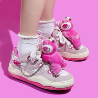 Strawberry Bear Casual Sneakers For Woman - Thumbnail 2