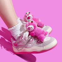 Strawberry Bear Casual Sneakers For Woman - Thumbnail 1