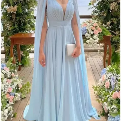Mother of the bride/ groom dresses party elegant v neck court train chiffon sleeveless with pleats