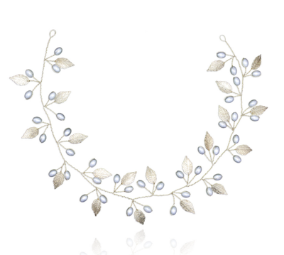 Gold Or Silver Tone Faux Pearl Wedding Headpiece Flower Wedding Hair Tiara Accessory