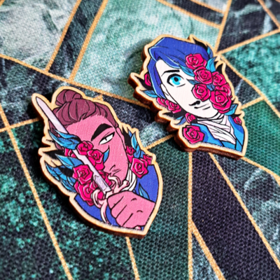 Heir's Game 1.5'' Wooden Pin