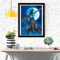 Dark Souls signed art print, Artorias The Abysswalker  - Thumbnail 1
