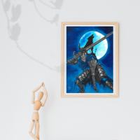 Dark Souls signed art print, Artorias The Abysswalker  - Thumbnail 2
