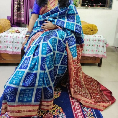 Sambalpuri silk pata  saree wedding and festival  party wear silk saree 