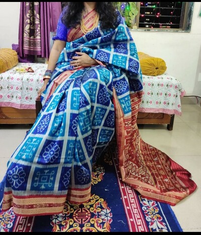 Sambalpuri silk pata  Saree wedding and festival  party wear silk Saree 