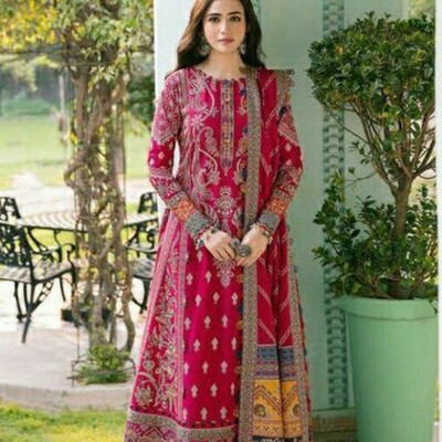 Dress beautiful muslin dress for you wife and mother and daughter 