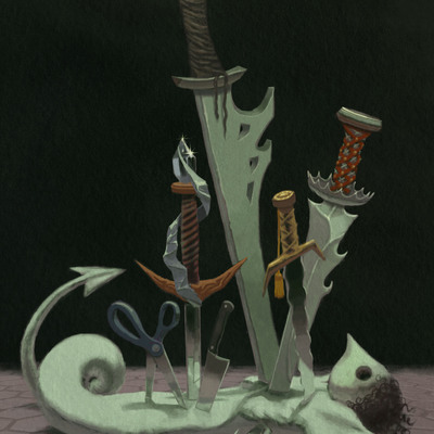 Serpent worm (print)